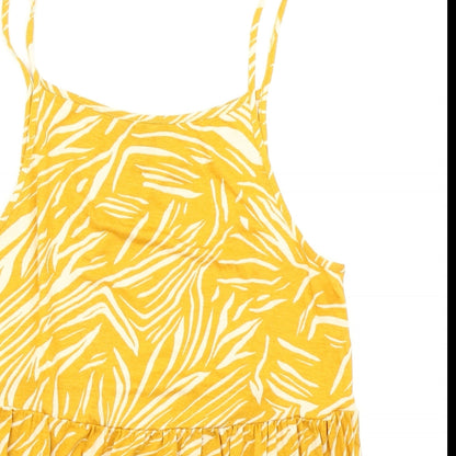 Womens UK Size 12 New Look Yellow Camisole T-Shirt