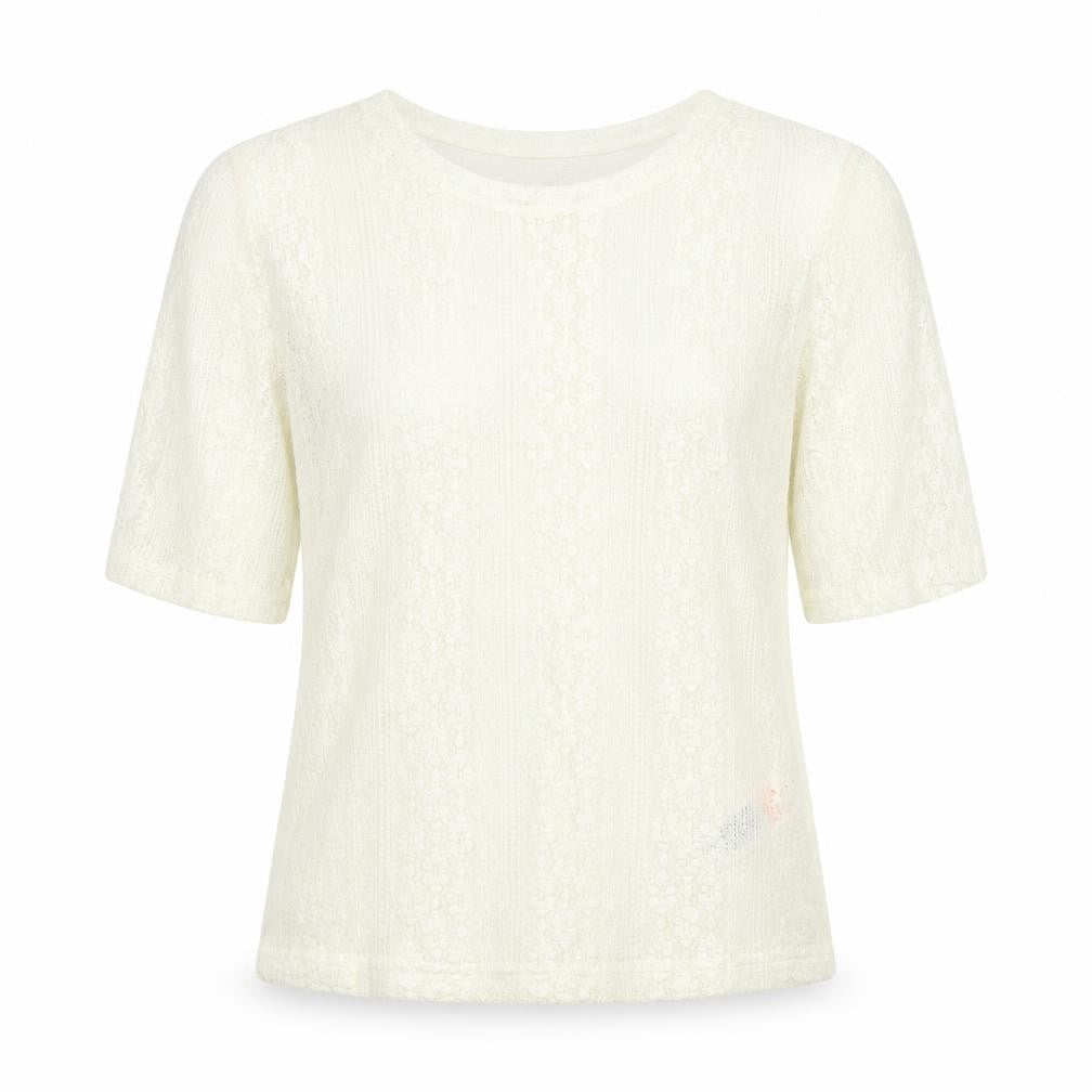 Womens UK Size 8 New Look White Basic T-Shirt