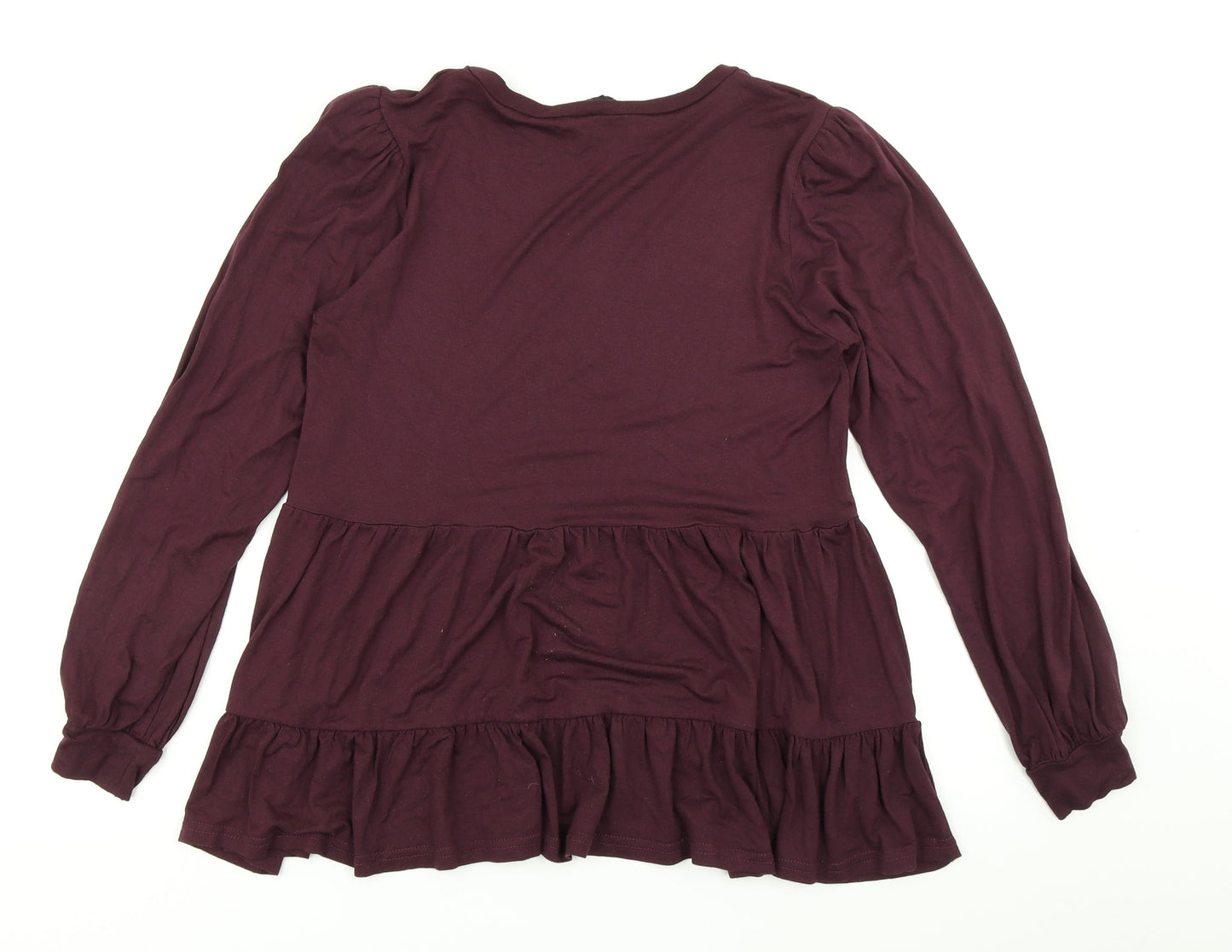 Womens UK Size 12 New Look Purple Basic T-Shirt