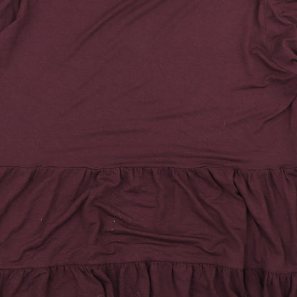 Womens UK Size 12 New Look Purple Basic T-Shirt