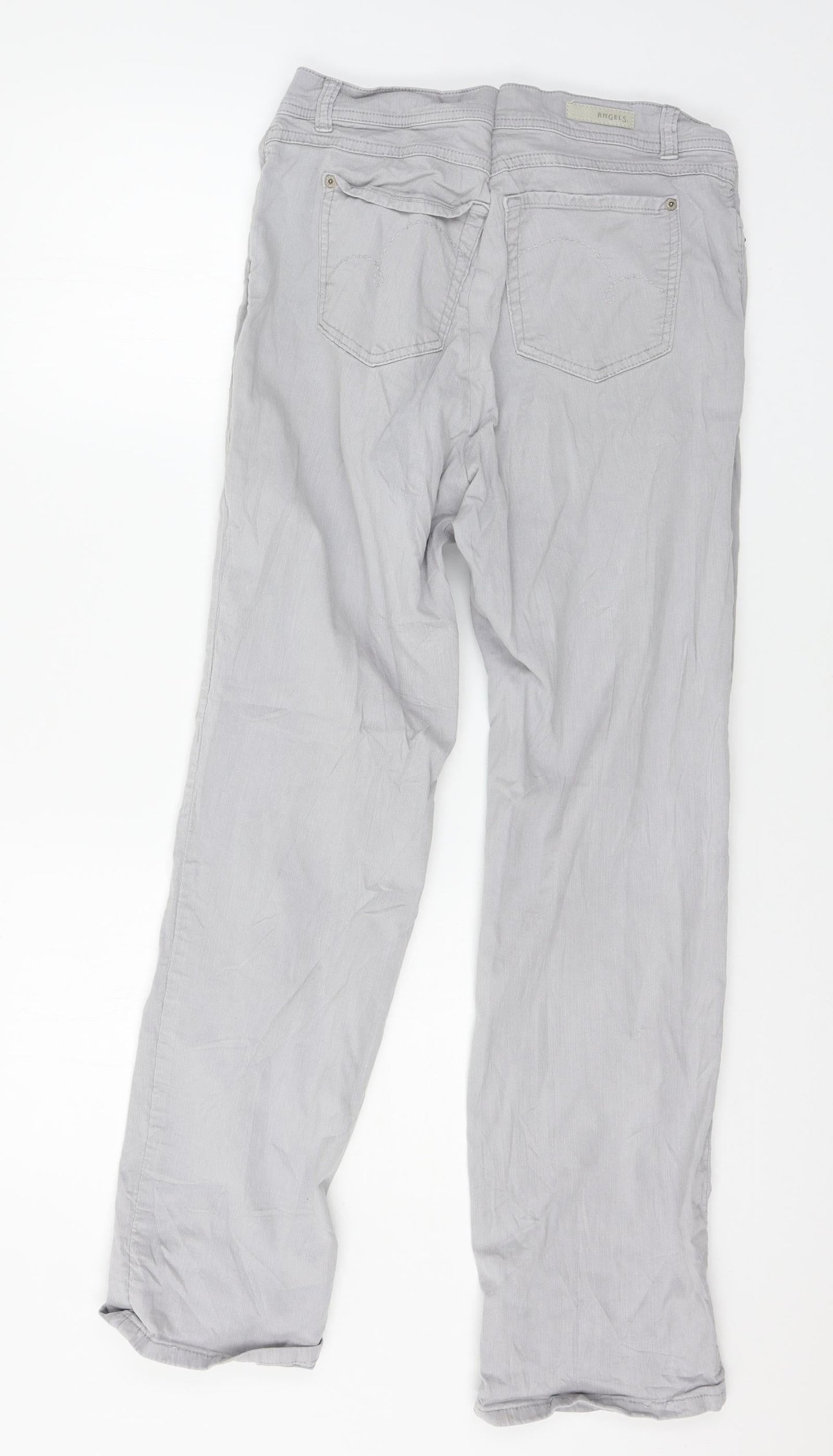 Angel Womens Grey  Denim Straight Jeans Size 30 in L29 in