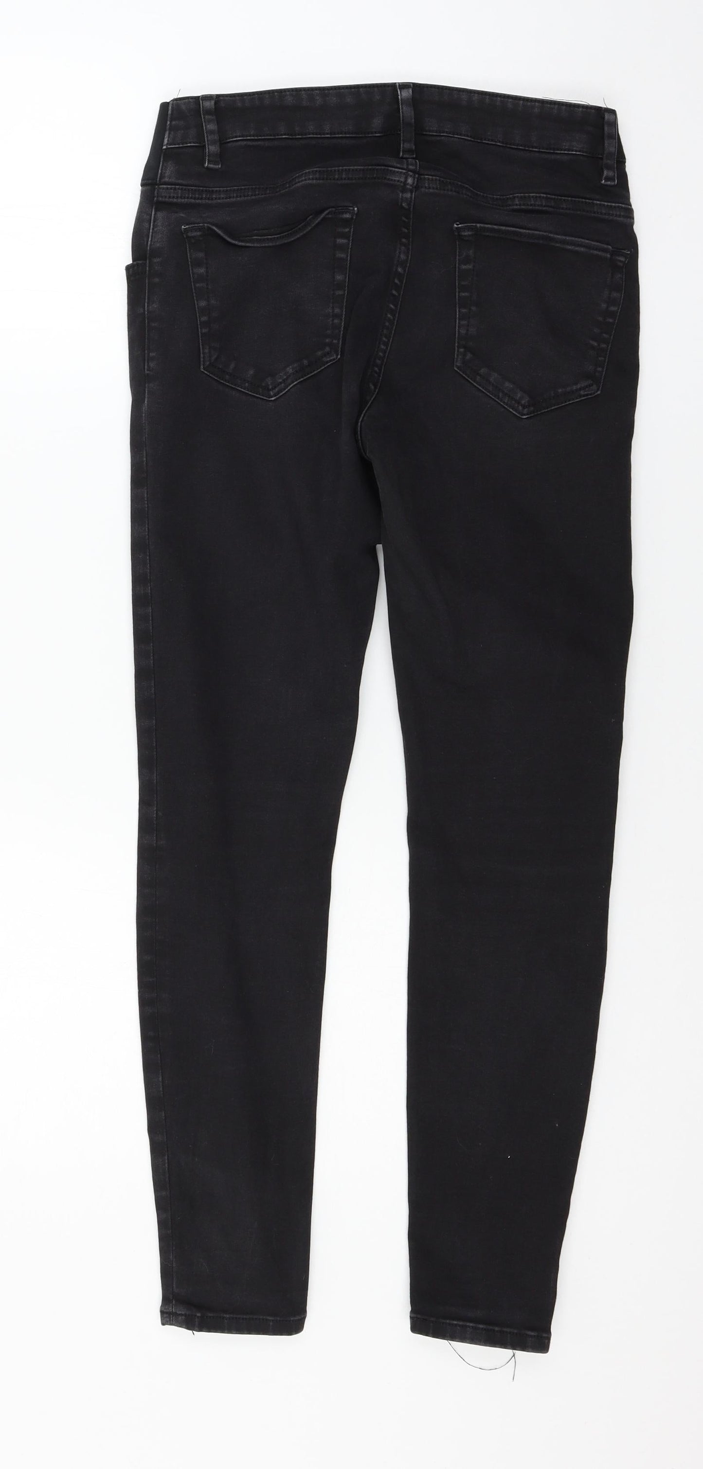 ASOS Womens Black  Denim Skinny Jeans Size 10 L27 in