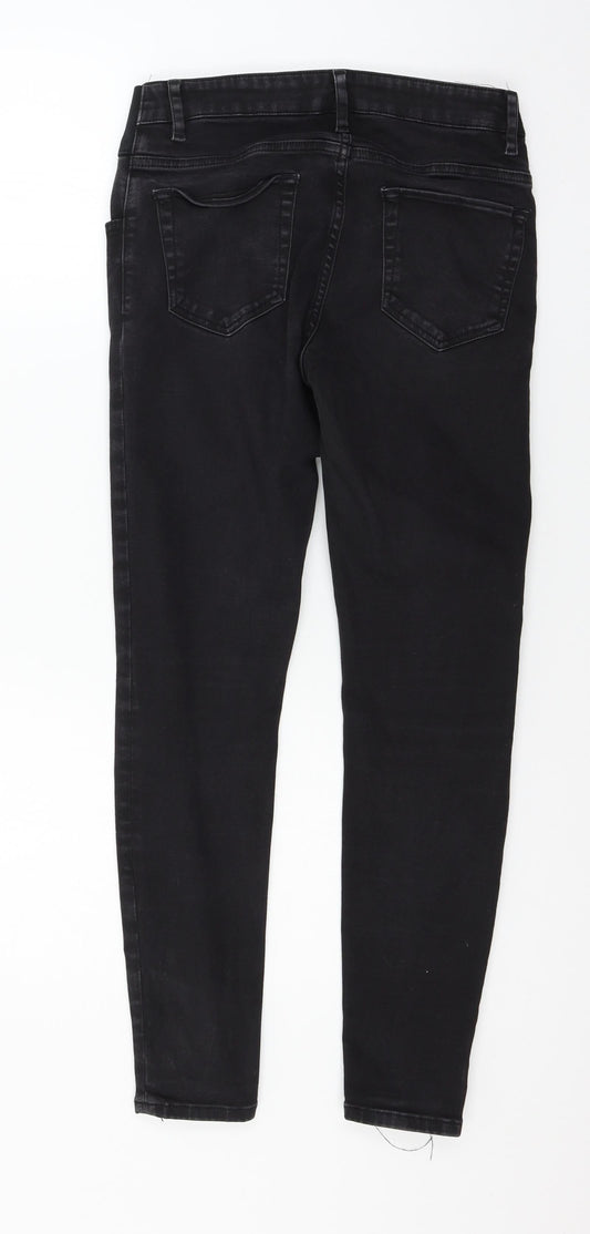 ASOS Womens Black  Denim Skinny Jeans Size 10 L27 in