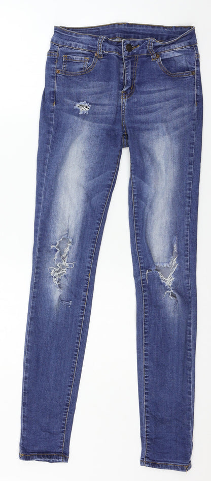 Womens UK Size 28 in Amisu Regular Fit Skinny Blue Jeans