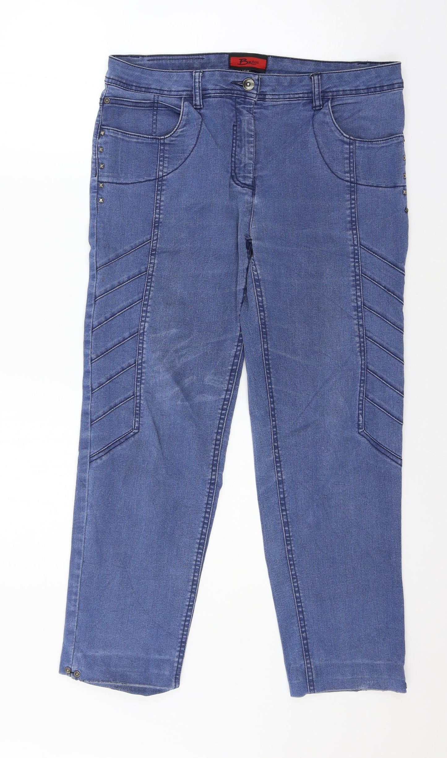 Bx Womens Blue  Denim Straight Jeans Size 12 L26 in