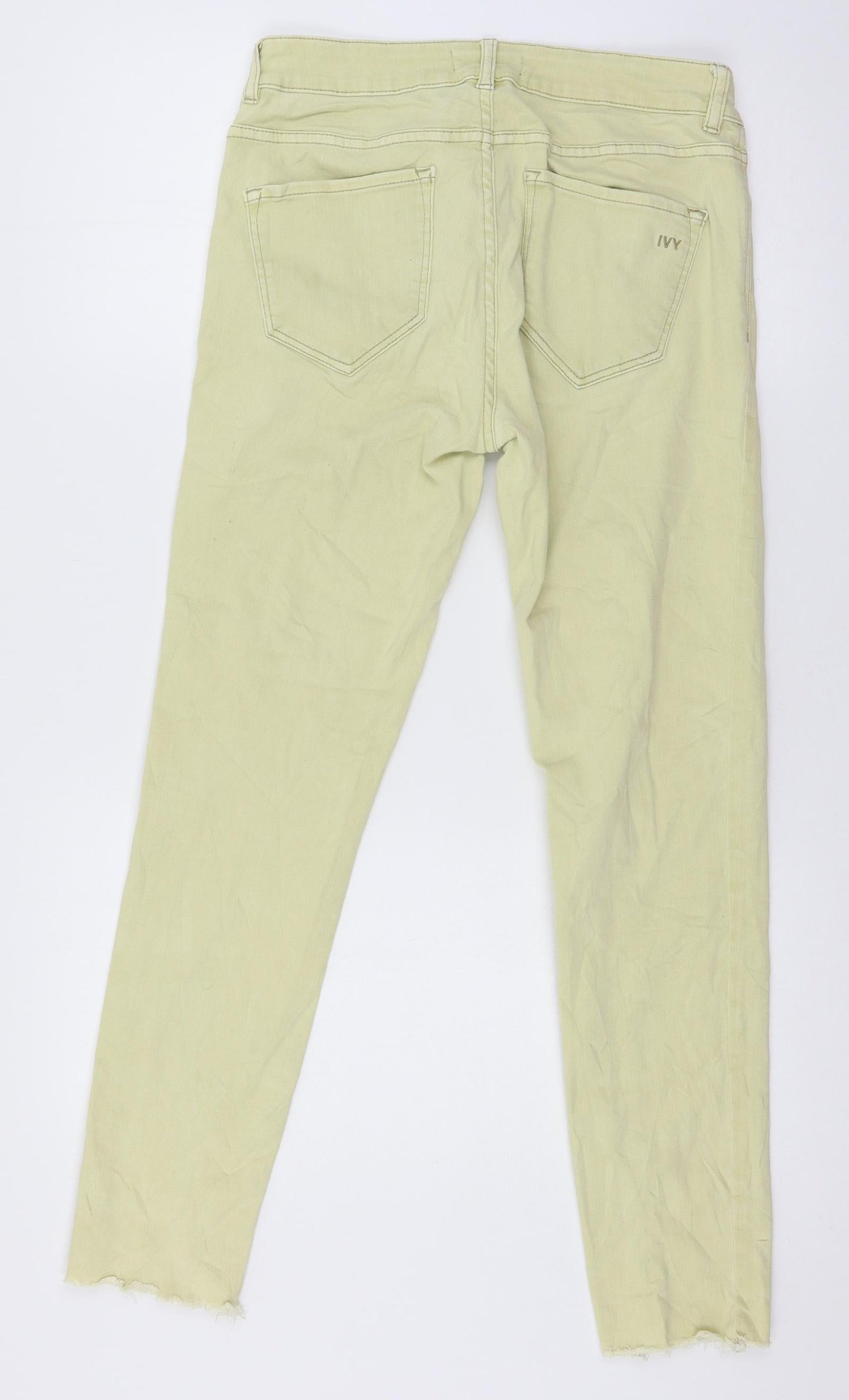 Ivy Womens Beige  Denim Skinny Jeans Size 28 in L27 in