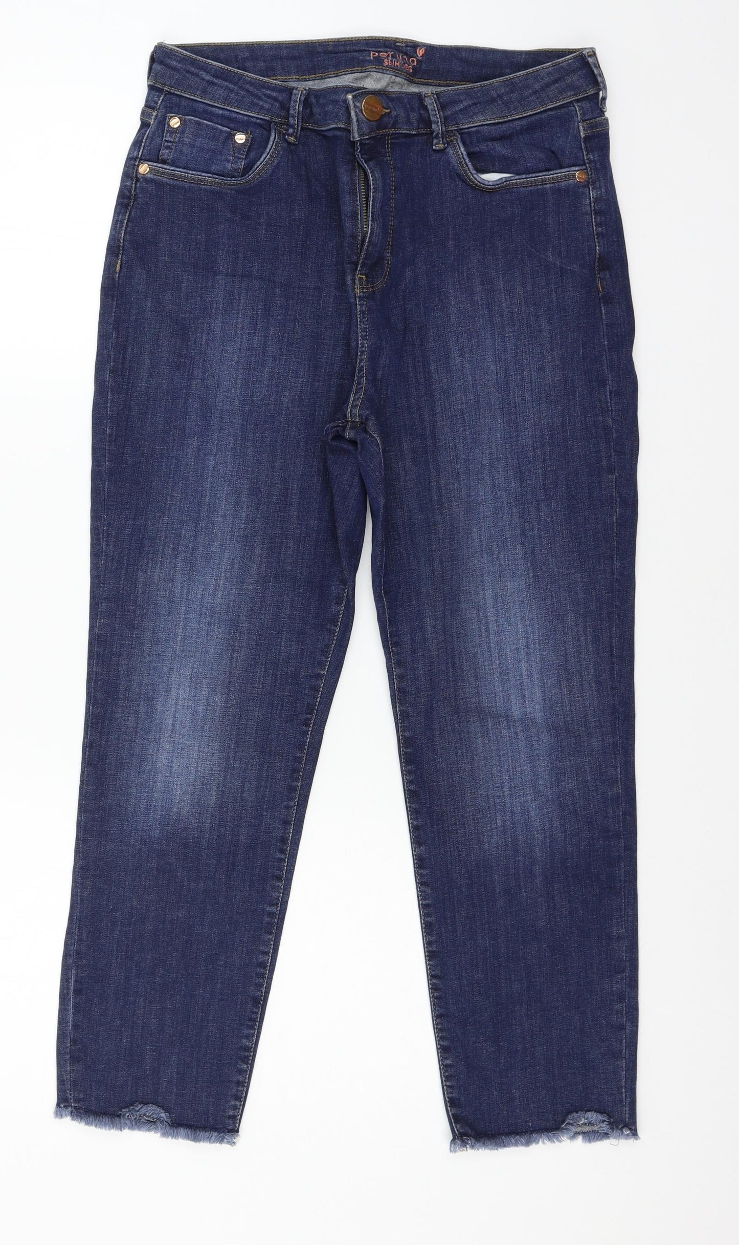 Per Una Womens Blue  Denim Skinny Jeans Size 30 in L23 in