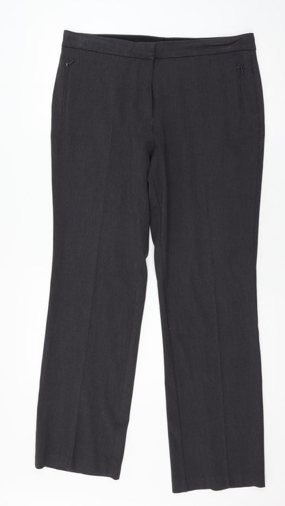 Womens UK Size 14 Marks and Spencer Regular Fit  Grey Trousers