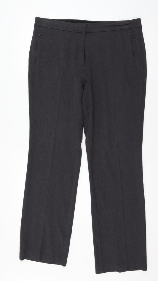 Womens UK Size 14 Marks and Spencer Regular Fit  Grey Trousers