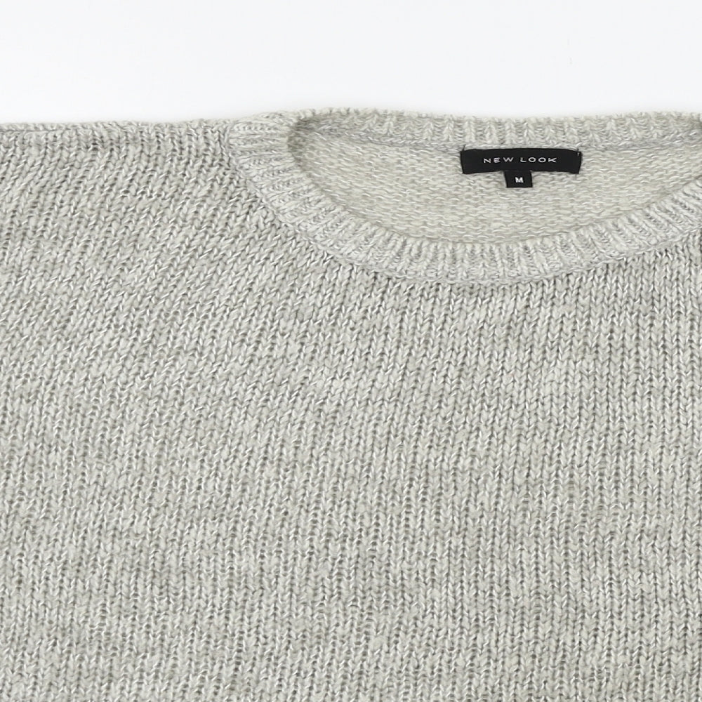 Womens UK Size M New Look Grey Pullover Jumper