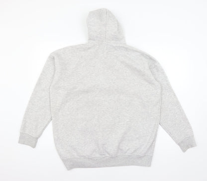 Mens UK Size S Boohoo Grey Full Zip Hoodie
