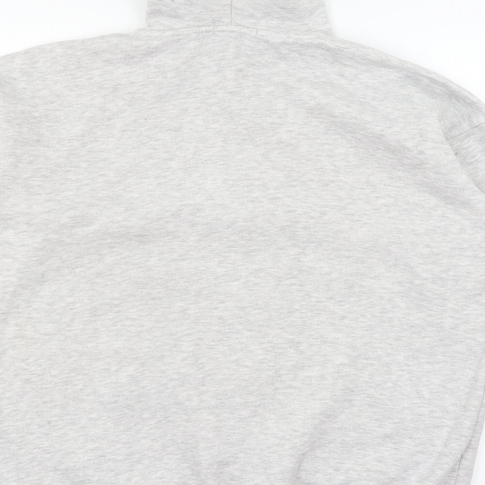 Mens UK Size S Boohoo Grey Full Zip Hoodie