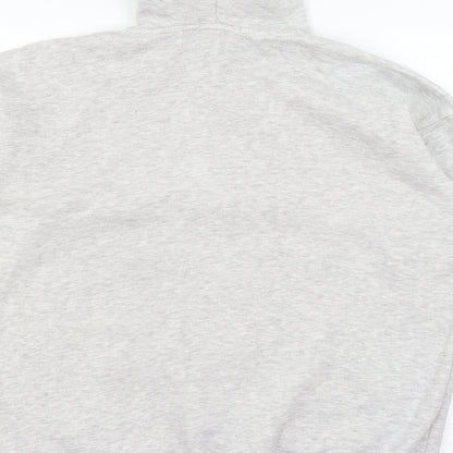 Mens UK Size S Boohoo Grey Full Zip Hoodie
