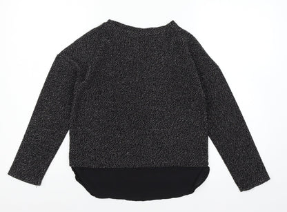 Young Dimension Girls Black  Knit Pullover Jumper Size 11-12 Years