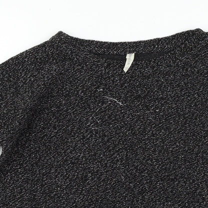 Young Dimension Girls Black  Knit Pullover Jumper Size 11-12 Years