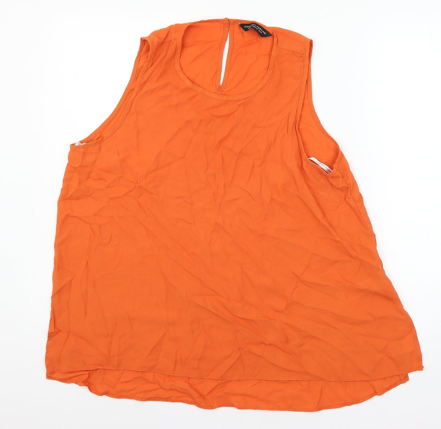 Womens UK Size 12 Dorothy Perkins Orange Basic Blouse