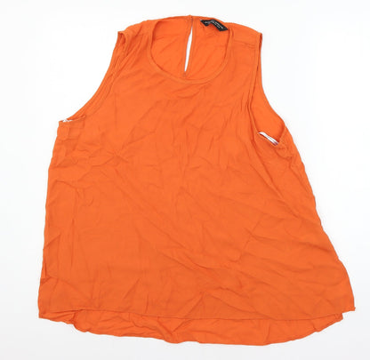 Womens UK Size 12 Dorothy Perkins Orange Basic Blouse