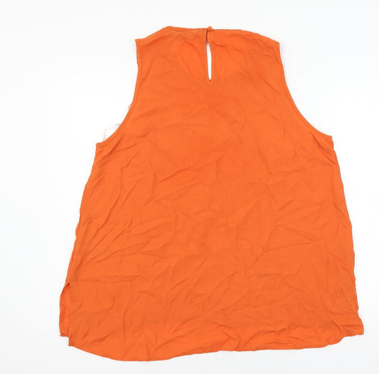 Womens UK Size 12 Dorothy Perkins Orange Basic Blouse