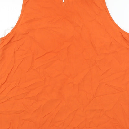 Womens UK Size 12 Dorothy Perkins Orange Basic Blouse