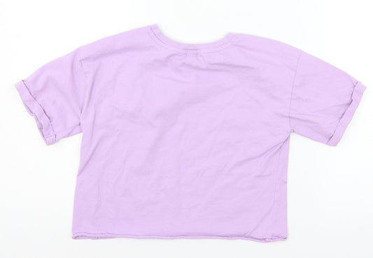 Miss E-vie Girls Purple  Jersey Basic T-Shirt Size 11-12 Years  - Amour