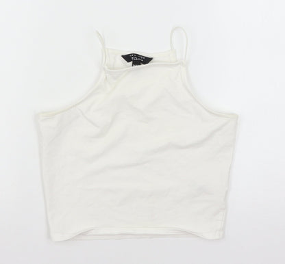 New Look Girls White  Jersey Basic Tank Size 14-15 Years