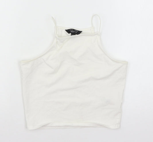 New Look Girls White  Jersey Basic Tank Size 14-15 Years