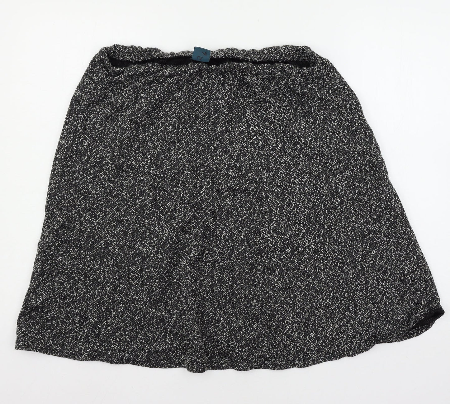 Amber Womens Grey  Knit Flare Skirt Size 18