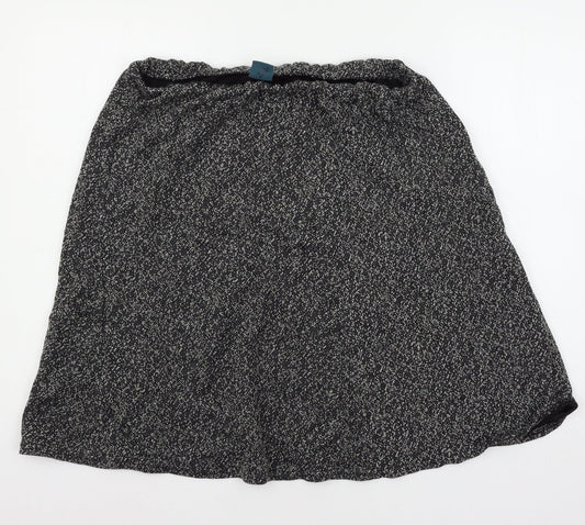 Amber Womens Grey  Knit Flare Skirt Size 18