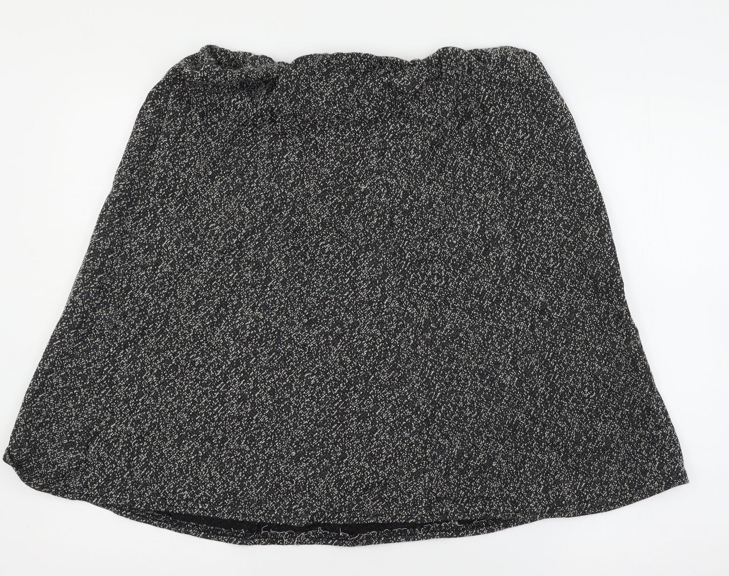 Amber Womens Grey  Knit Flare Skirt Size 18