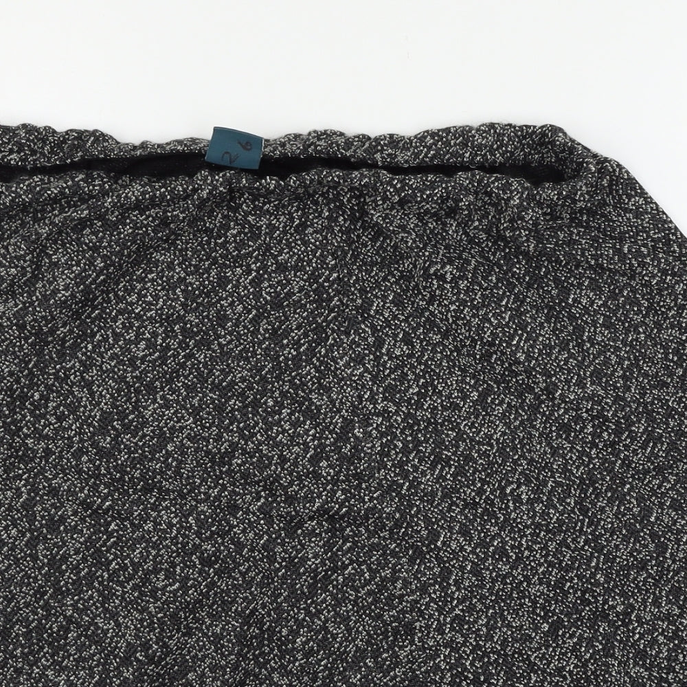 Amber Womens Grey  Knit Flare Skirt Size 18