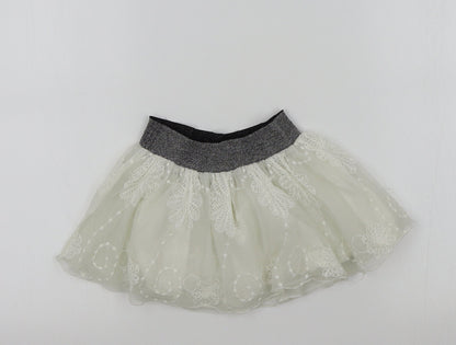 Girl2Girl Girls White Colourblock  Flare Skirt Size 2-3 Years