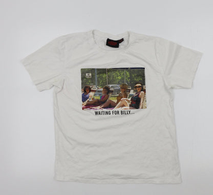 Womens UK Size S Netflix White Basic T-Shirt