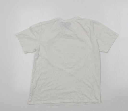 Womens UK Size S Netflix White Basic T-Shirt