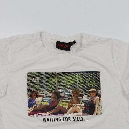 Womens UK Size S Netflix White Basic T-Shirt