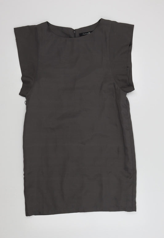 FOREVER 21 Womens Grey Colourblock  A-Line  Size L