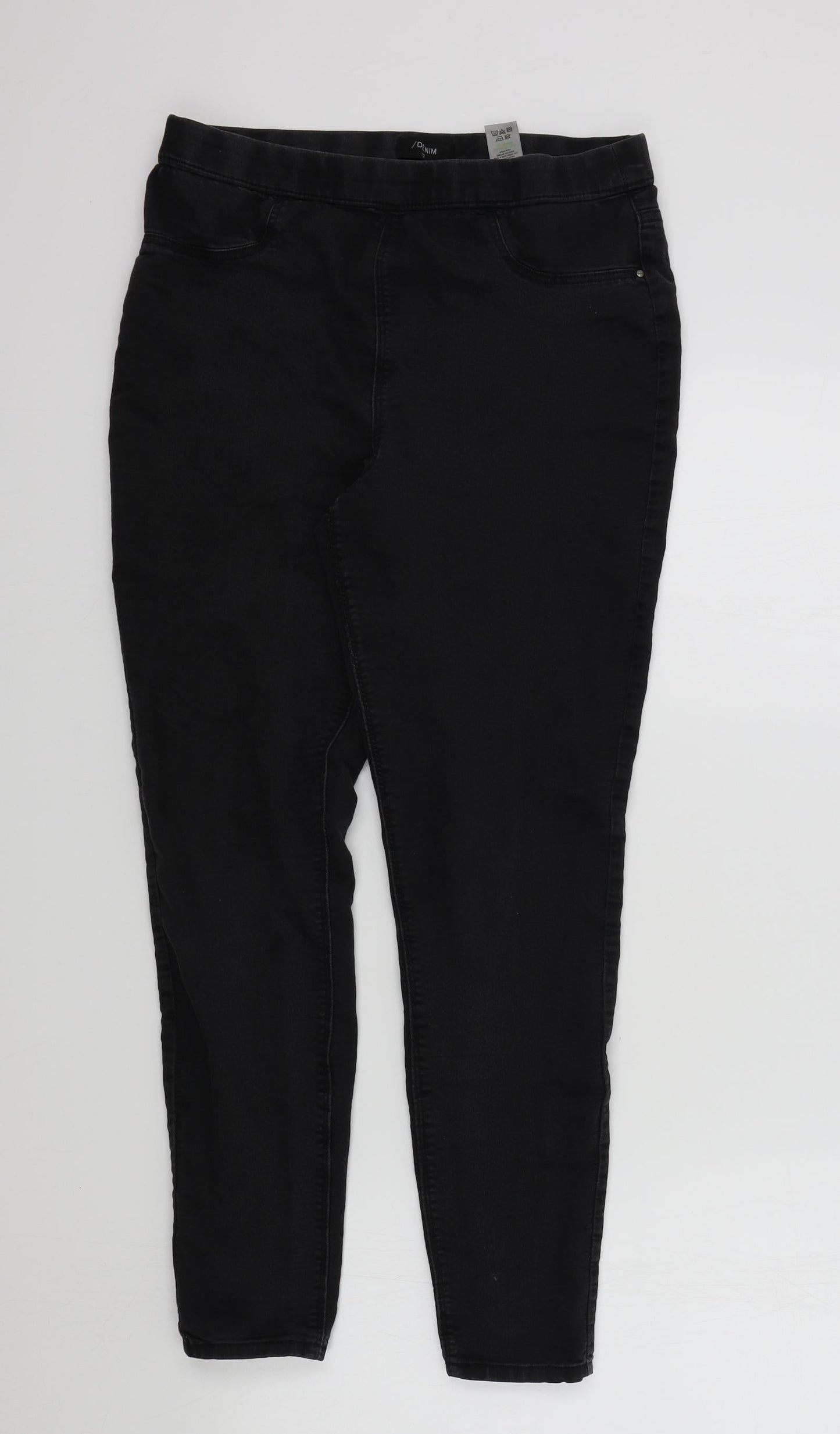 Womens UK Size 12 Denim Regular Fit Skinny Black Jeans