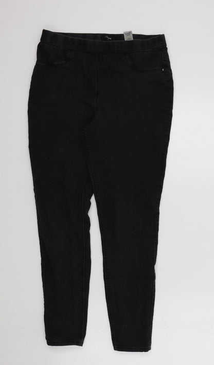 Womens UK Size 12 Denim Regular Fit Skinny Black Jeans