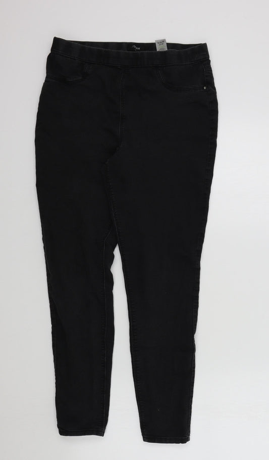 Womens UK Size 12 Denim Regular Fit Skinny Black Jeans