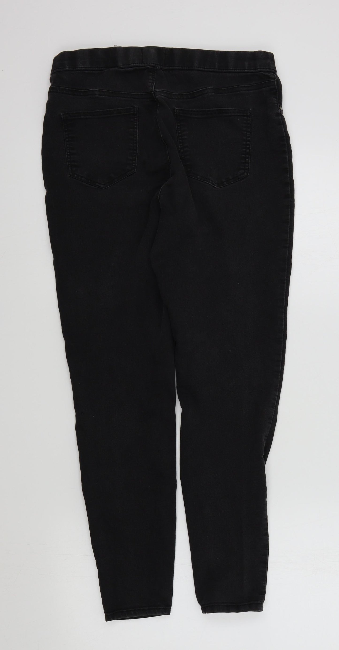 Womens UK Size 12 Denim Regular Fit Skinny Black Jeans
