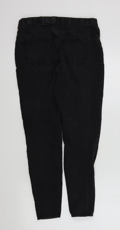 Womens UK Size 12 Denim Regular Fit Skinny Black Jeans