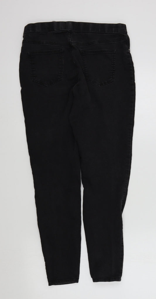 Womens UK Size 12 Denim Regular Fit Skinny Black Jeans