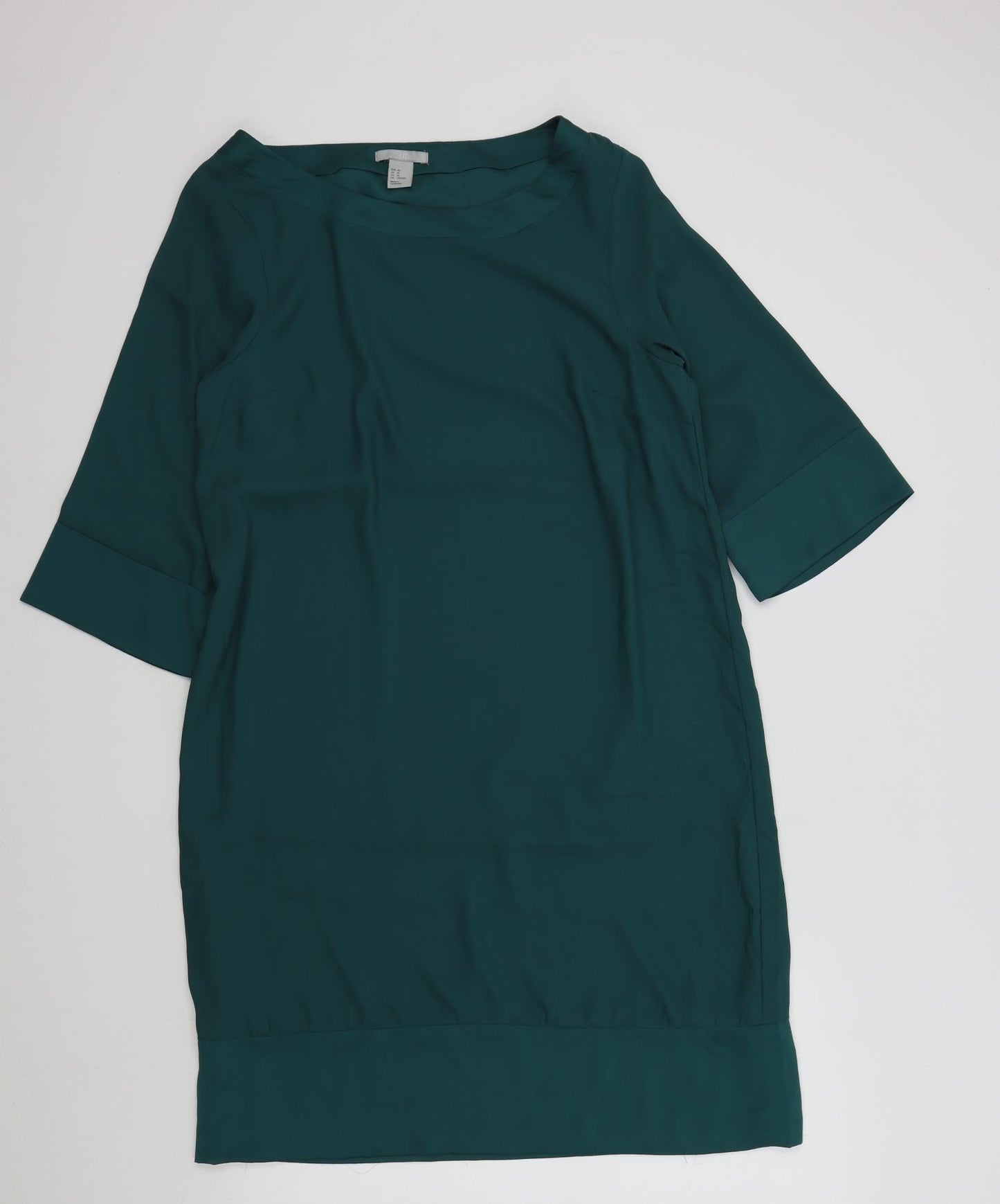 H&M Womens Green Colourblock  A-Line  Size 10