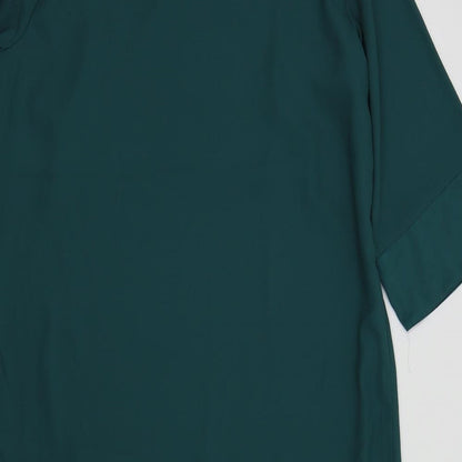 H&M Womens Green Colourblock  A-Line  Size 10