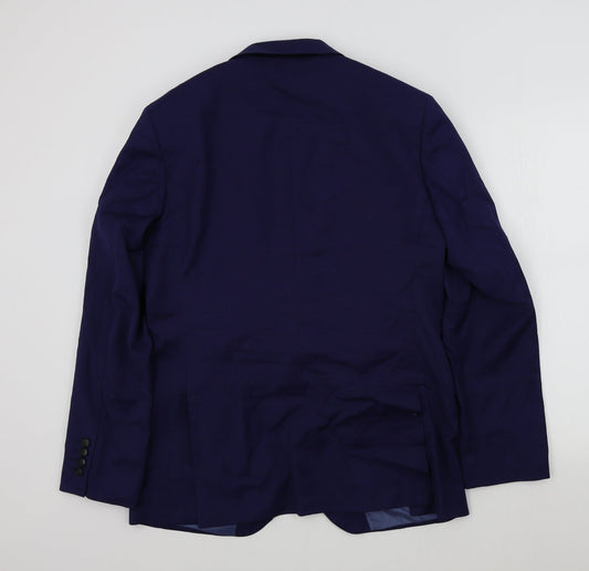 Mens UK Size 40 M&S Regular Blue Suit Jacket