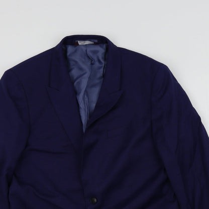 Mens UK Size 40 M&S Regular Blue Suit Jacket