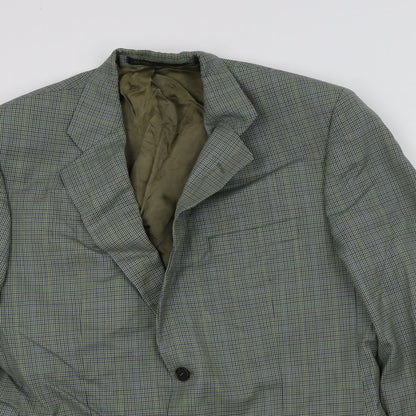 Mens UK Size 42 M&S Regular Green Suit Jacket