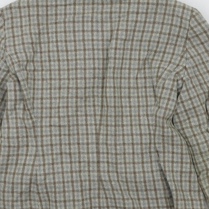 Mexx Womens Brown Geometric  Jacket Blazer Size 14