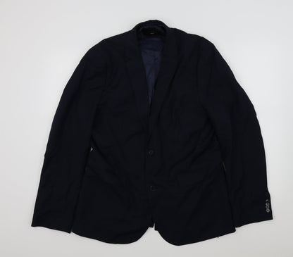 Mens UK Size 44 H&M Regular Blue Suit Jacket