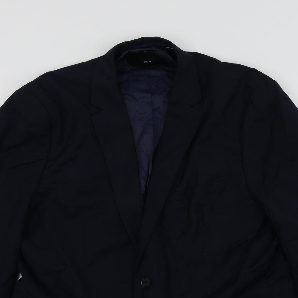 Mens UK Size 44 H&M Regular Blue Suit Jacket