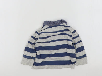 F&F Boys Blue Striped  Basic T-Shirt Size 3-6 Months